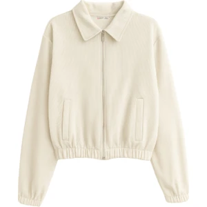 4764 Kadın Basic Fermuarlı Fitilli Örme Selanik Ceket Taş