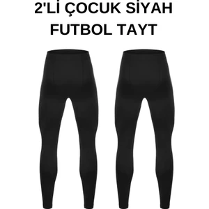 Rutbil Sports Çocuk Uzun Futbol Taytı-Çocuk Uzun Basketbol Tayt-Içlik Termal Tayt-Çocuk Spor Tayt Siy