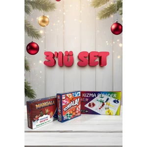Vovo Store 3’lü Kış Keyfi Masa Oyunu Seti (Tombala – Kızma Birader – Mangala)
