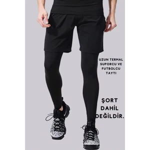 Rutbil Sports Erkek Rikralı Futbol Taytı & Içlik Siyah