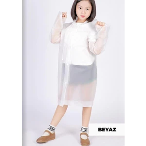 Yağmurluk Unisex Çocuk - Beyaz