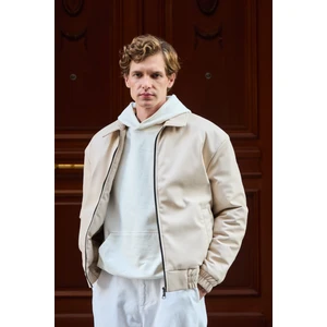 Erkek Limited Edition Deri Mont Ceket Taş