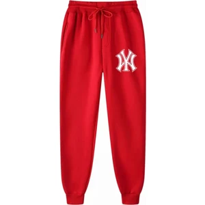 Punıx Büyük Beden Özel Üretim Ny Baskılı Kışlık %100 Pamuk Sokak Stil Erkek Eşofman Altı