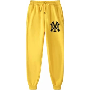 Punıx Büyük Beden Özel Üretim Ny Baskılı Kışlık %100 Pamuk Sokak Stil Erkek Eşofman Altı