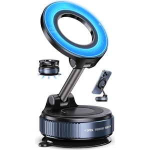 K007 360 Dönebilen Araç Içi Telefon Tutucu Vakumlu Magsafe Destekli Manyetik Mıknatıslı Masa Üstü Duvar Telefon Standı