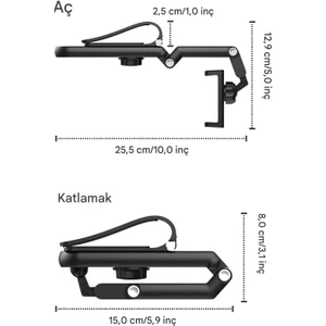 1080° Dönebilen Akrobatik Araba Telefon Tutacağı Güneşliğe Takılan Telefon Tutucu