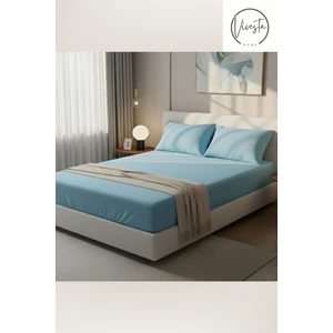 180X200 Çift Kişilik Lastikli Çarşaf Seti + 2 Adet 50X70 Yastık Kılıfı | Kaymaz, Yumuşak Kullanım