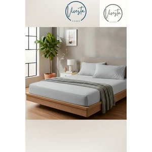 Vivesta Home 160X200 cm Çift Kişilik Lastikli Çarşaf Seti + 2 Adet 50X70 Yastık Kılıfı – Kaymaz, Yumuşak