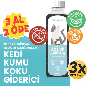 Kedi Kumu Koku Giderici – %100 Doğal Hindistan Cevizi Aktif Karbon – 250G