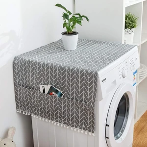 Çamaşır Makinesi Örtüsü Koruma 6 Cepli Banyo Düzenleyici Organizer Buzdolabı Örtüsü Depolama Hurç