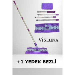 Mikrofiber Mandallı Mop Portatif Saplı Pratik Cam Duvar Yüzey Temizlik Mopu