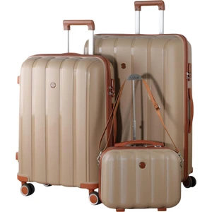 Mçs Polipropilen 3'lü Valiz Seti Büyük & Orta & Makyaj V305