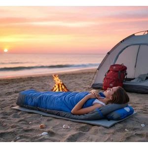 Düz-Başlık 190+30X75CM Gri 0°uyku Tulumu