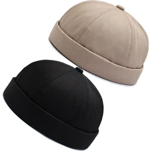 Rupen Kraft 2 Li Set %100 Pamuk Cap Ayarlanabilir Docker Şapka Yazlık Takke Şapka Retro Şapka Takke Şapka