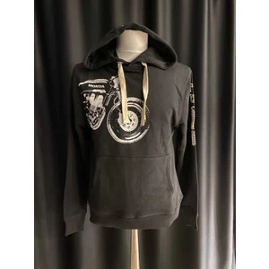 Motorlu Siyah Sweatshırt