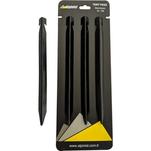 Alüminyum 6061 Çadır Kazığı 18 cm Siyah 4'lü