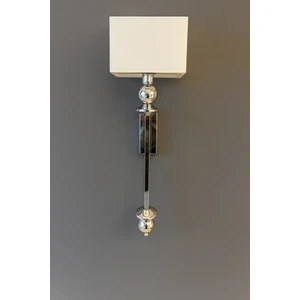 Elite Lighting Neptün Krom Renk Aplik Kumaş Başlık Şık Pilli Duvar Apliği