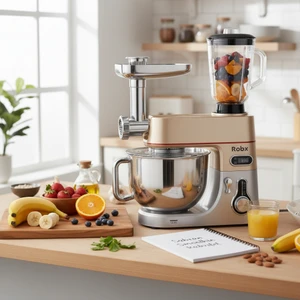 SR50 Döküm Gövde 7 Litre Içli Köfte Hamur Yoğurma Kıyma Çekme Erişte Blender Çıpıcı mixer Set