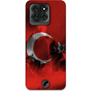 Reeder S71 Uyumlu Türk Bayrağı Desenli Telefon Kılıfı + Ekran Koruyucu - 5854