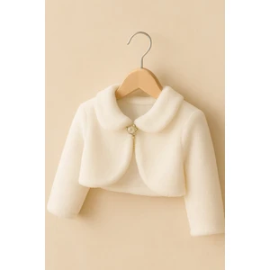Mini Kanka Kız Çocuk Tokalı Düz Bolero
