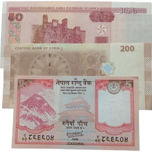 Yediotuz Digital Pazarlama 3 Adet 3 Farklı Ülke Yabancı Koleksiyon Kağıt Para. Antika Koleksiyon Para.