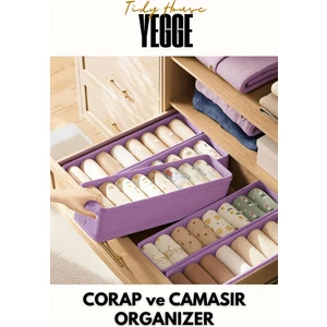 Çekmece ve Dolap Içi Düzenleyici, Raf Düzenleyici, Katlanabilir Çorap ve Çamaşır Organizer Kutu