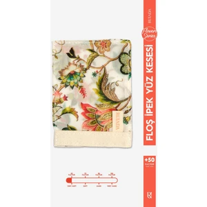 Flowers Series +50 Factor Yüz Kesesi %100 Floş Ipek (Blue)