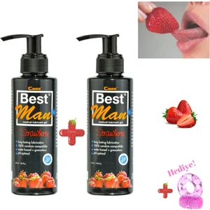 2'li Çilekli Xxl Uzun Süre Gecikmeye Yardımcı Uyarıcı Anal ve Vajinal Kullanım Kayganlaştırıci Jel