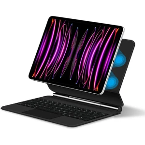 Apple iPad Pro 11 Inc M5 (2025) LED Aydınlatmalı Touchpadli Manyetik Kapaklı Bluetoothlu Magic Klavyeli Kılıf