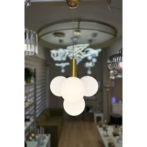 Globe Golden 3+1 Sarkıt Cam Avize