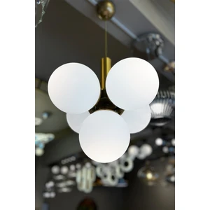 Globe Golden 4+1 Sarkıt Cam Avize