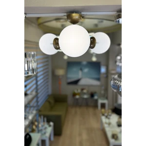 Globe Gold TRİO Plafonyer Cam Avize