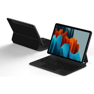 Samsung Galaxy Tab S10 Plus LED Aydınlatmalı Touchpadli Manyetik Kapaklı Bluetoothlu Magic Klavyeli Kılıf SM-X820