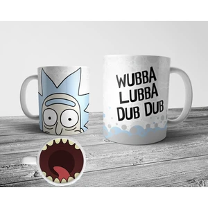 Rick And Morty Alt Tabanı Ağız Tasarımlı Kupa Bardak