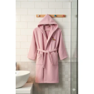 Siriustex Home Collection Kapüşonlu Çocuk Bornozu Kız-Erkek %100 Pamuk