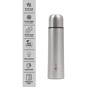 Le Paon 750 ml Termos Suluk Paslanmaz Çelik Sızdırmaz 12 Saat Sıcak 24 Saat Soğuk Tutma Bpa Free