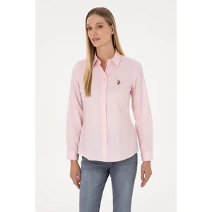 U.s. Polo Assn. Kadın Açık Pembe Gömlek Basic 50308038-VR078