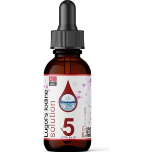 Dolar Kimya Lugol Iyot Çözeltisi %5 | 100 ml | Cam Damlalıklı Şişe (Pharma Grade Lügol)