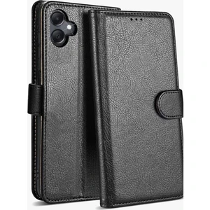 M.TK Moveteck Samsung Galaxy A07 Kılıf 360 Tam Kaplar Deri Dokulu Kapaklı Cüzdan Standlı Kartvizitli Kopçalı Kapak