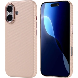 iPhone 17 Kılıf Kablosuz Şarj Özellikli Karbon Fiber Görünümlü Nekst Kapak