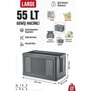 Nakra Home Çok Amaçlı Katlanır Kasa Organizer Düzenleyici Üst Üste Geçmeli Portatif Saklama Kutusu