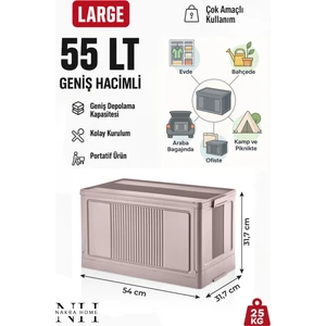 Nakra Home Çok Amaçlı Katlanır Kasa Organizer Düzenleyici Üst Üste Geçmeli Portatif Saklama Kutusu
