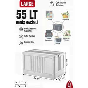 Nakra Home Çok Amaçlı Katlanır Kasa Organizer Düzenleyici Üst Üste Geçmeli Portatif Saklama Kutusu