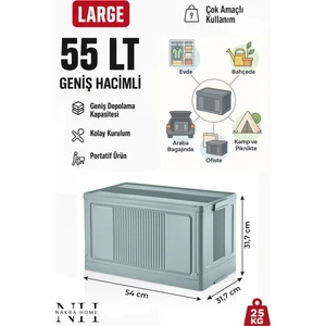 Nakra Home Çok Amaçlı Katlanır Kasa Organizer Düzenleyici Üst Üste Geçmeli Portatif Saklama Kutusu