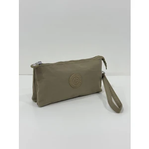 Sanmorris Glc Kadın Krinkıl Kumaş El ve Çapraz Askılı 3 Bölmeli Fermuarlı Cüzdan 3067