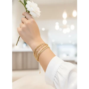 Gold Çelik 3lü Bileklik Set