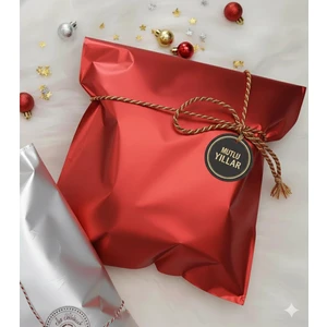 Poros Store Hediye Paketi 10 Adet 35X50 Kırmızı Hazır Yapışkanlı Hediye Poşeti