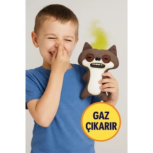 Gaz Çıkaran Fuggler Fart Face Sesli Hareket Sensörlü Komik Çirkin Peluş Oyuncak Suspicious Fox 22CM