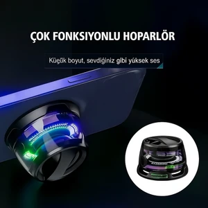 G200 Cepini Mıknatıslı Bluetooth Speaker Telefon Standı 5W Mini Rgb
