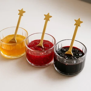 Özgün Ev 6 Parca Bambu Kasıklı Borosılıkat Cam Recellik